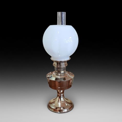 Brass Parafin Lamp - Converted to Electric