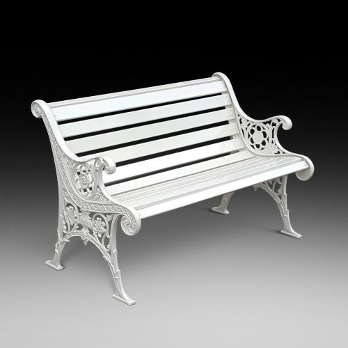 Early 20thc Cast Iron Garden Bench