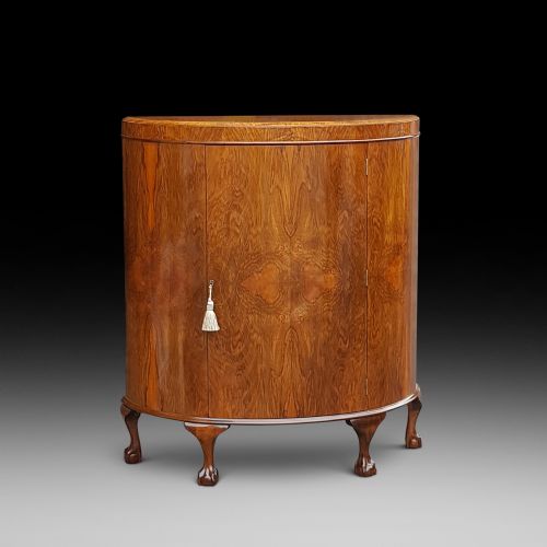 1920'S Burr Walnut Cocktail Cabinet