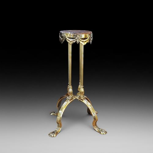 Regency Brass Bust Stand