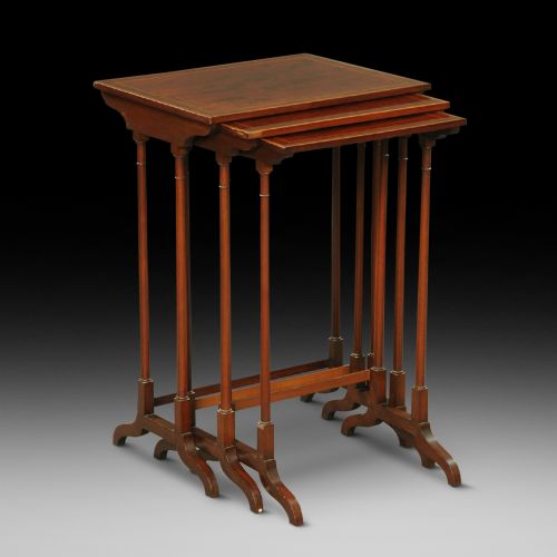 Edwardian Nest of Three Mahogany Tables