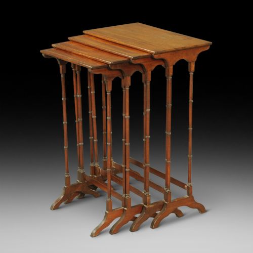 Edwardian Mahogany Nest of 4 Tables
