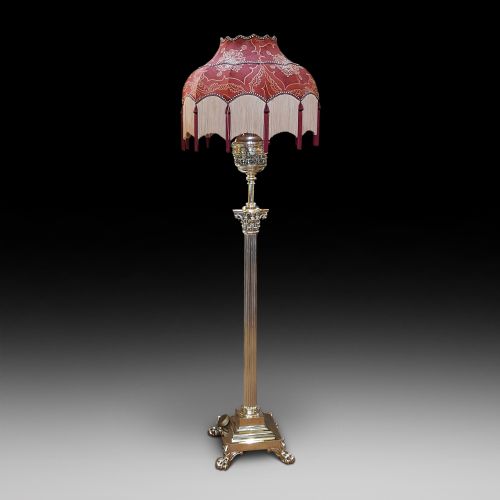 Victorian Brass Extending Adjustable Oil Lamp