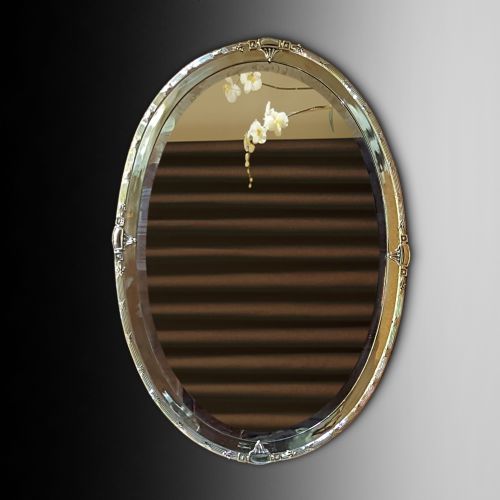 Edwardian Brass Framed Mirror