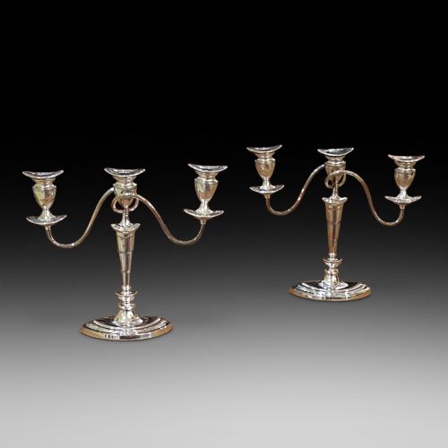 Pair of Silver Plate Candelabra