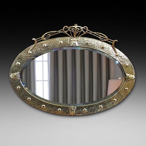 Arts and Crafts Brass Mirror - Keswick School