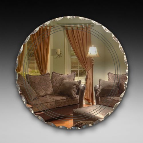 Art Deco Circular Silvered Mirror