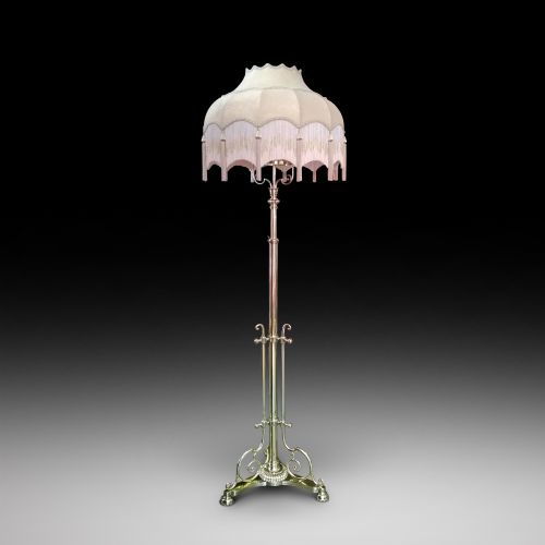 Victorian Brass Extendable Standard Lamp