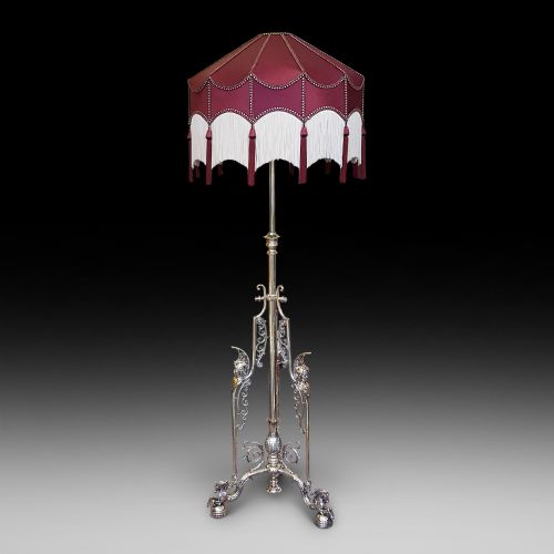 Victorian Brass Extending Standard Lamp
