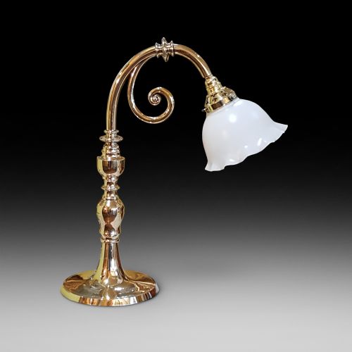 Edwardian Brass Desk Lamp