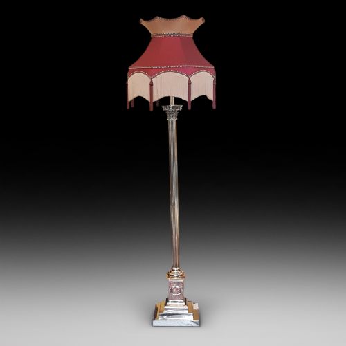 Victorian Brass Standard Extending Oil Lamp
