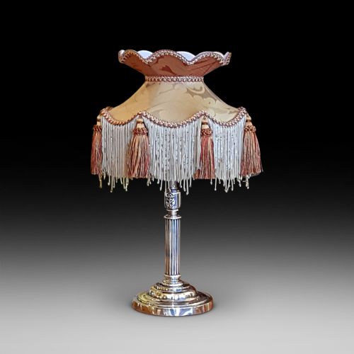 Edwardian Silver Plate Table Lamp