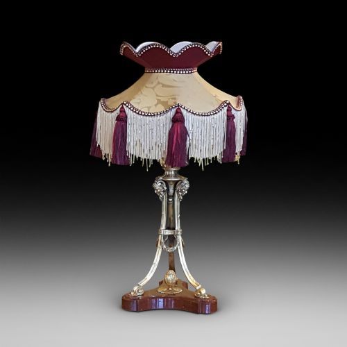 Late Victorian Gilt Bronze Adam Style Table Lamp