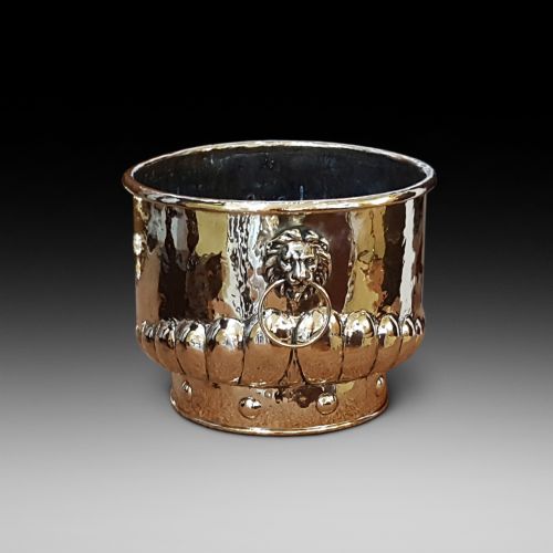 Victorian Brass Log Bucket 
