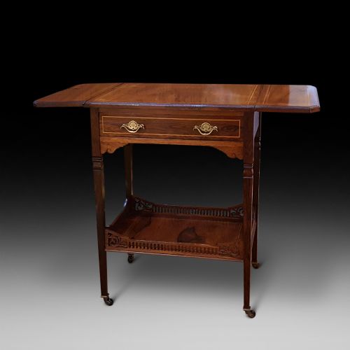 Edwardian Rosewood and Inlaid Tea Table