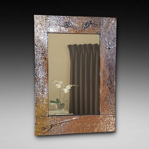 Arts and Crafts Copper Mirror
