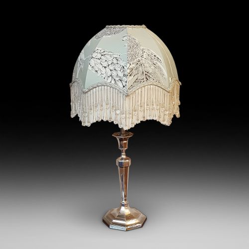 Art Deco Silver Electric Table Lamp