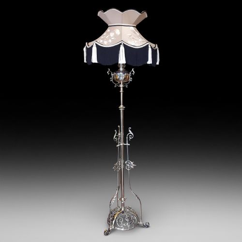 Victorian Brass Adjustable Standard Lamp