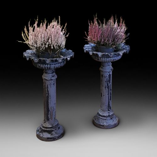 Pair of Victorian Cast Iron Planters