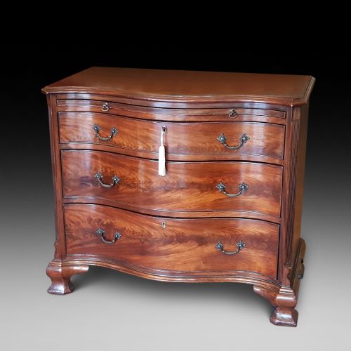 George III Mahogany Serpentine Chest of Drawers