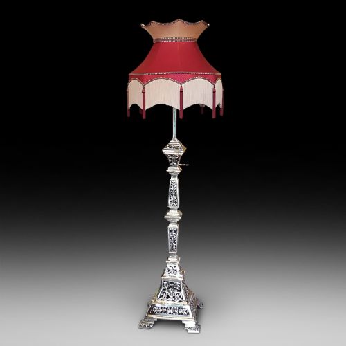 Victorian Brass Extending Standard Oil Lamp