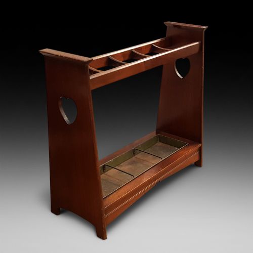 Art Nouveau Mahogany Umbrella/stick Stand
