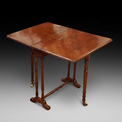 Late Victorian Burr Yew Sutherland Table