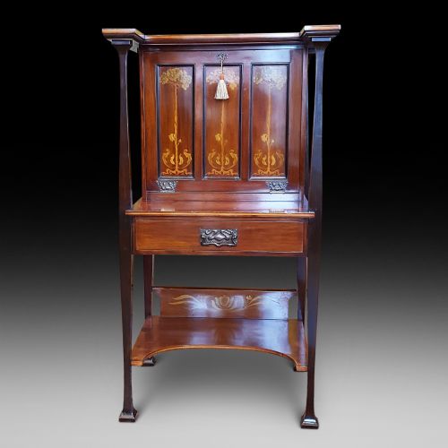 Liberty & Co Art Nouveau Mahogany Desk