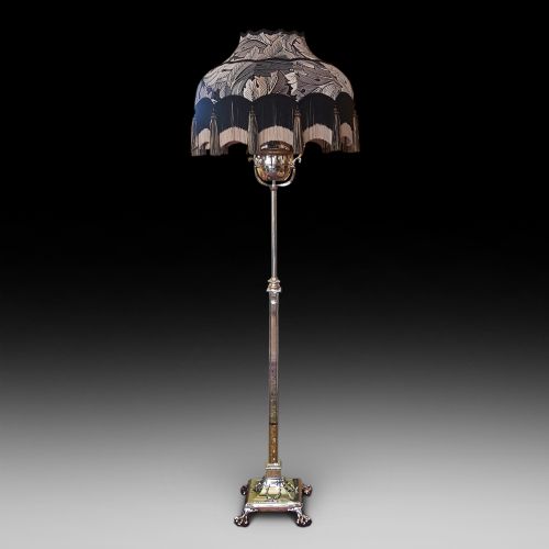 Victorian Brass Adjustable Standard Lamp