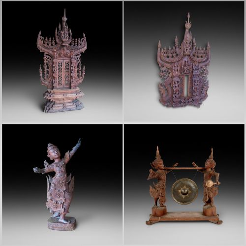 Set of Late 19th Century Indonesian Wood Carvings