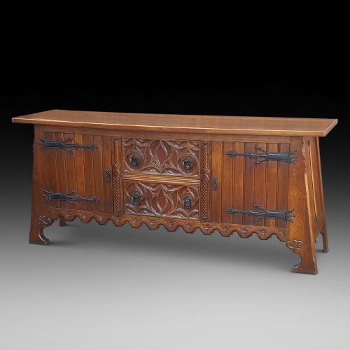 Arts and Crafts Oak Server Sideboard