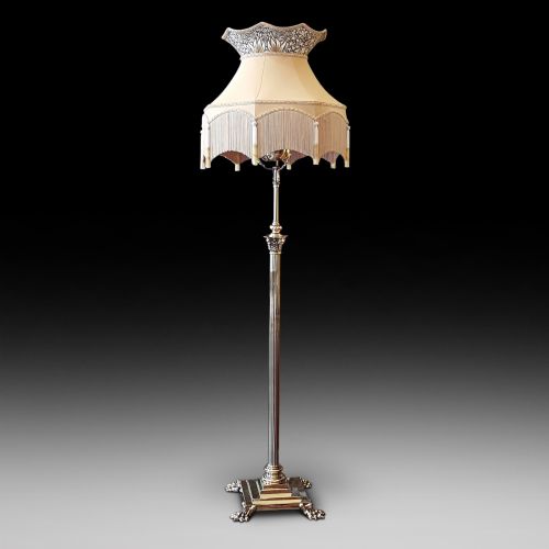 Late Victorian Adjustable Brass Standard Lamp