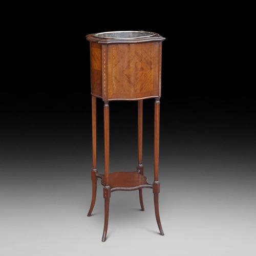 Edwardian Inlaid Mahogany Jardiniere Planter