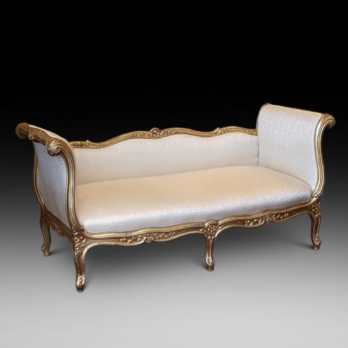 Late 19thc Gilt Wood Settee