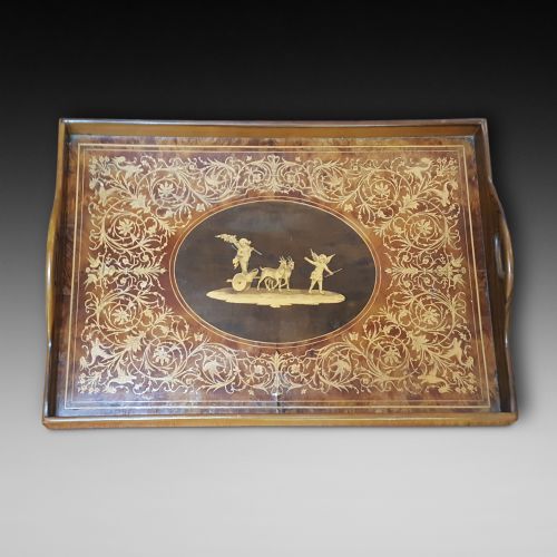 Victorian Walnut and Inlaid Tray