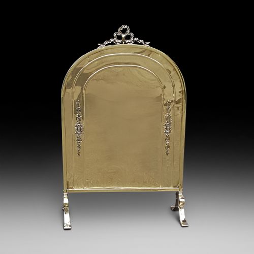 Edwardian Brass Fire Screen