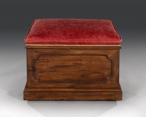fig 1. William IV Mahogany and Leather Ottoman Stool