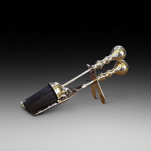 Early 20thc Brass Fire Heath Tidy 
