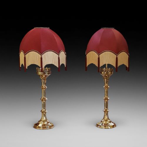 A Pair of Early 20thc Brass Candlesticks