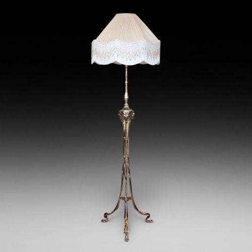 Early 20thc Brass Lamp Standard