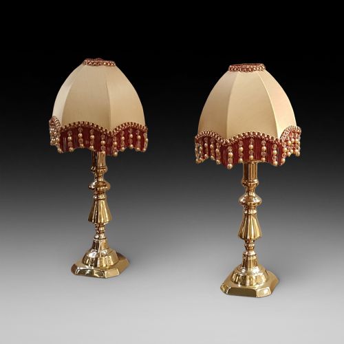 Pair of Edwardian Brass Candlesticks