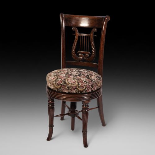 Regency Rosewood Desk Chair/piano Stool