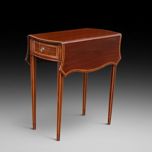 Edwardian Mahogany Inlaid Pembroke Table