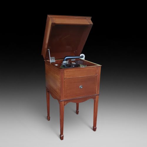 Grahams Gramophone in Sheraton Style Mahogany Cabinet