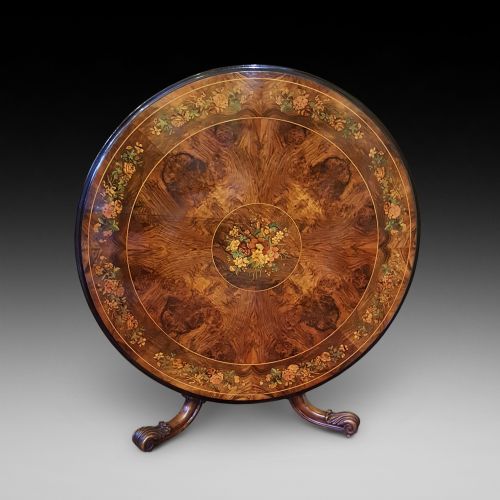 Superb Quality Victorian Burr Walnut Centre Breakfast Table