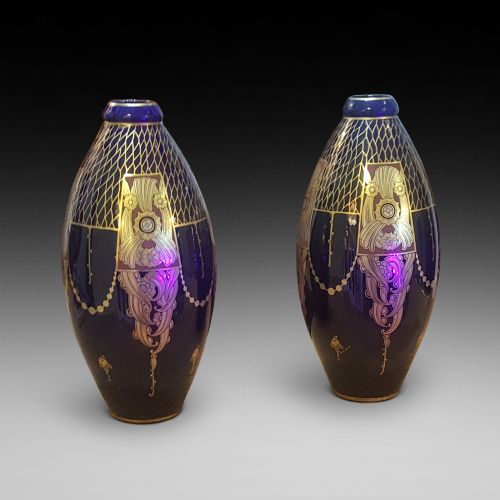 Pair of Art Deco Vases by Pinon-heuzé