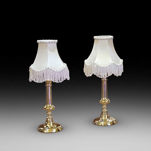 Pair of 19thc Brass Candlesticks