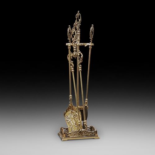 Victorian Brass Companion Fireside Set
