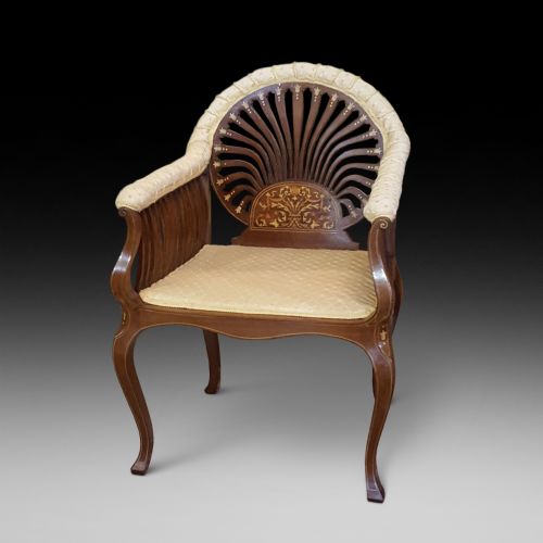 Sheraton Revival Mahogany Armchair