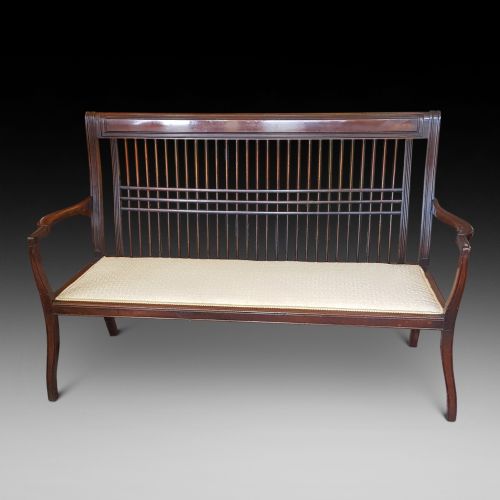 Late 19thc Mahogany 2 Seater Sofa